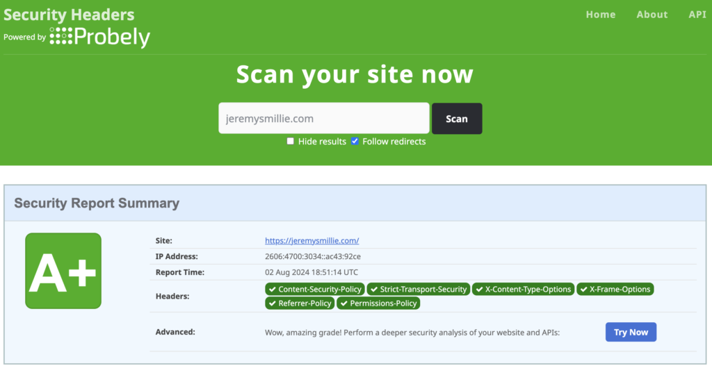 securityheaders.com